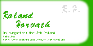 roland horvath business card